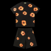 DENIM SET TEAR ORANGE AND BLACK