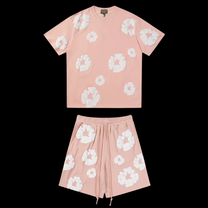 DENIM TEAR PINK SET
