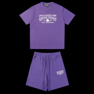 DENIM TEAR WASHED PURPLE SET