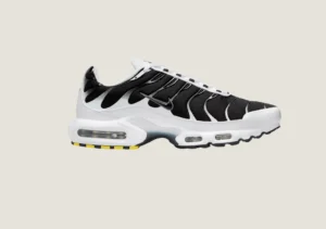 Nike Air Max Plus in white, black and Pewter Grey