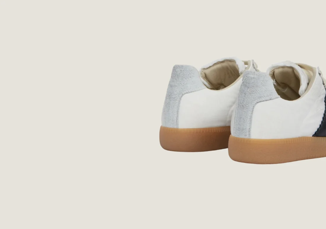 Maison Margiela Replica - Cotton Drill & Suede / White / Black - Image 4