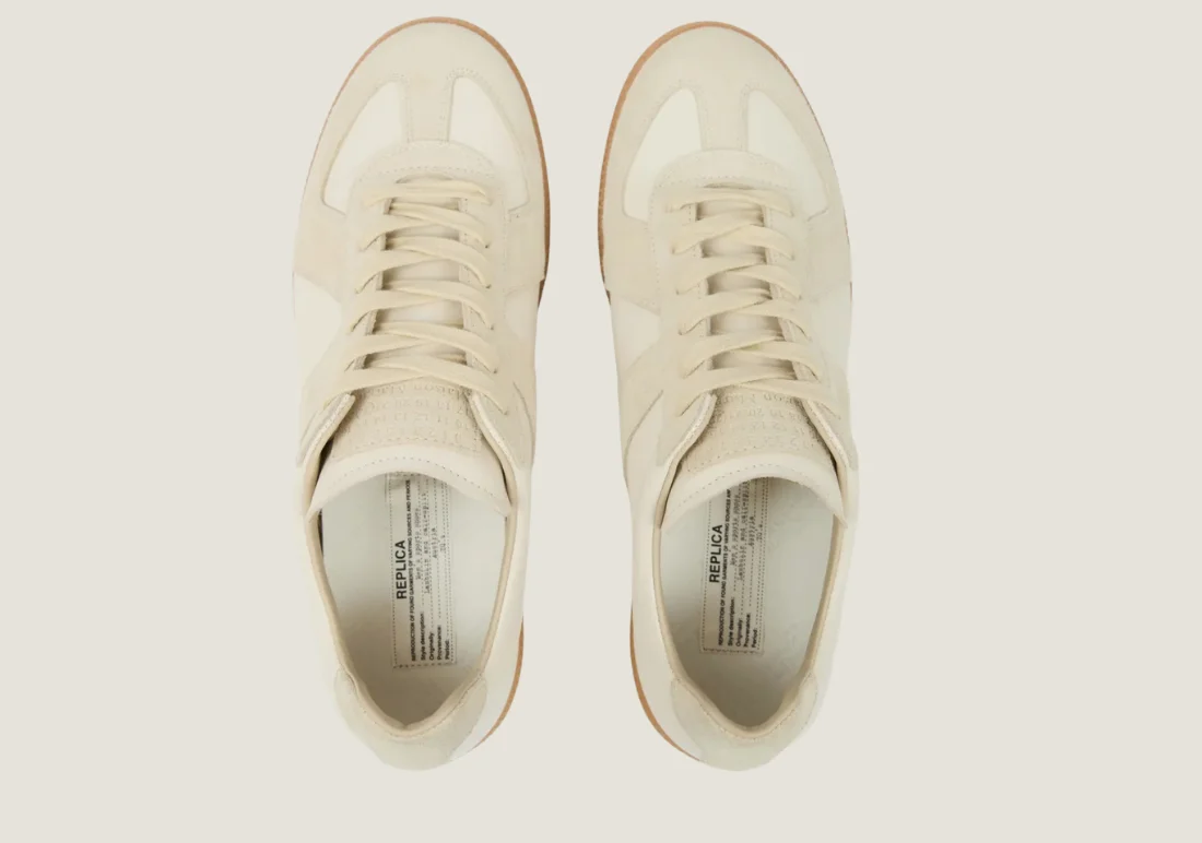 Maison Margiela Replica - Nappa Leather & Suede / Beige / Honey Sole - Image 4