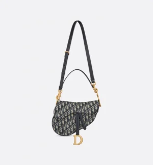 Dior Saddle Bag with Strap - Blue