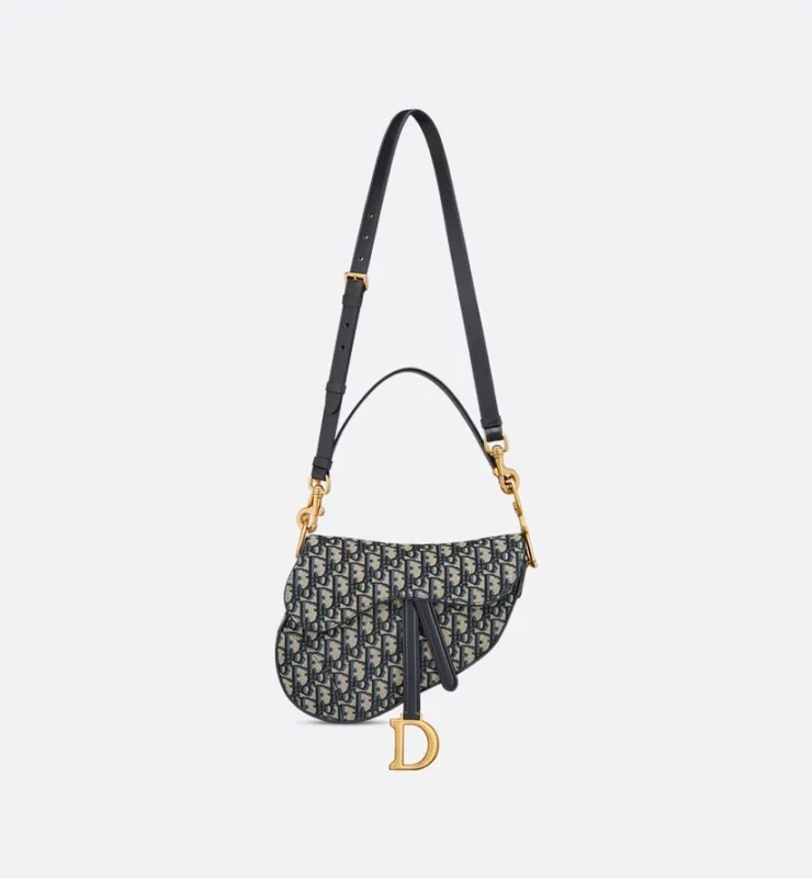 Dior Saddle Bag with Strap - Blue