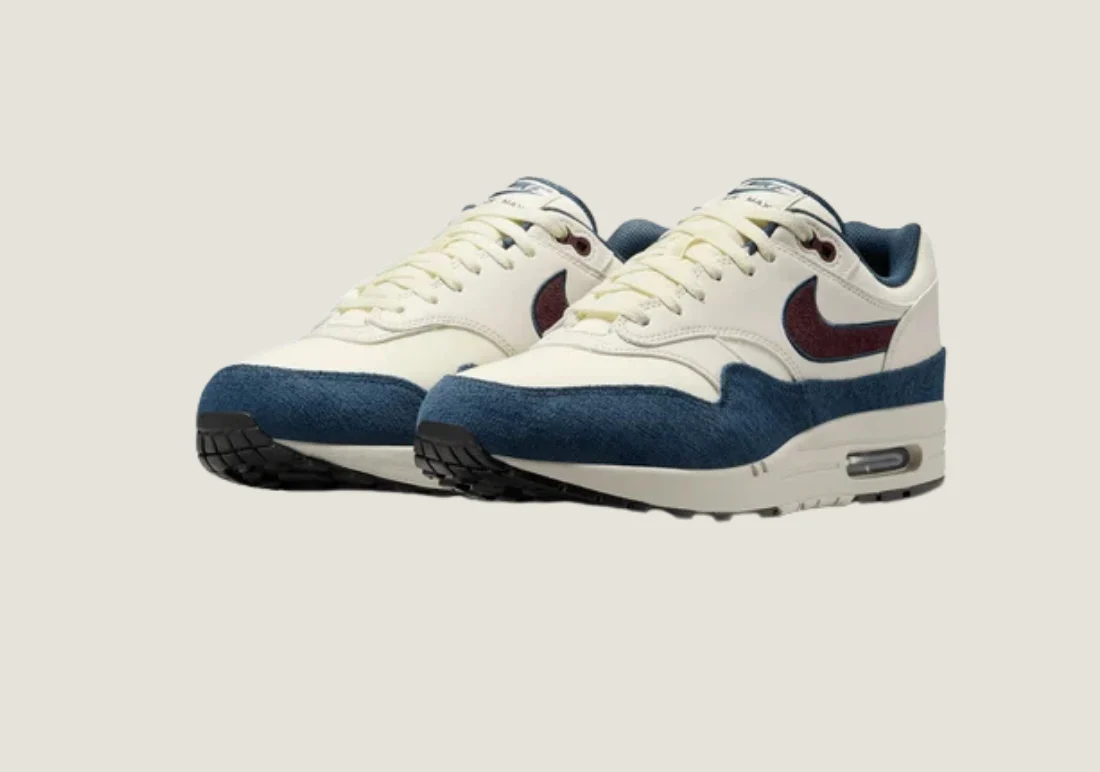 Nike Air Max 1 - "Notebook Doodles" Sail / Navy / Burgundy - Image 2