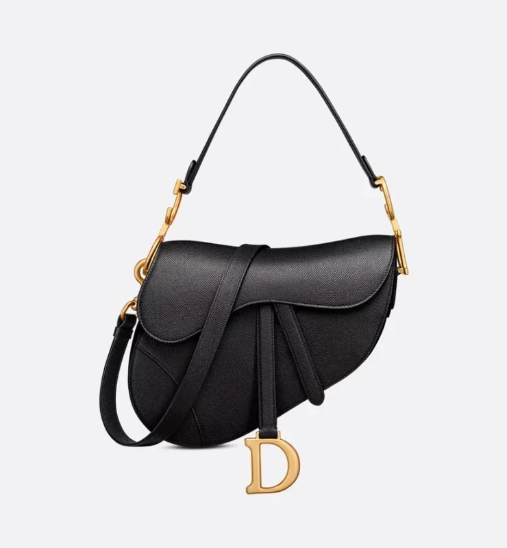 Dior Saddle Bag with Strap - Black