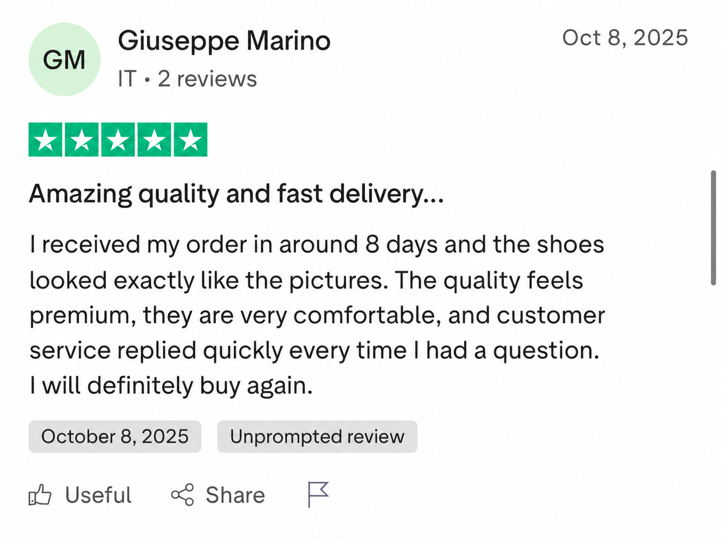 Customer experience with Legendrip