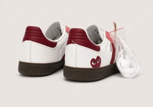 Alternative view of Adidas Samba x CDG - Red / White