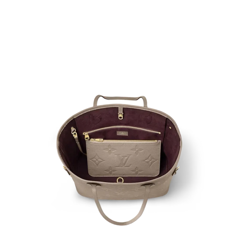 Louis Vuitton Neverfull MM - Monogram Empreinte Leather - Turtledove