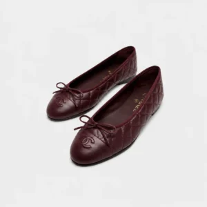 Alternative view of Chanel Ballet Flats - Burgundy