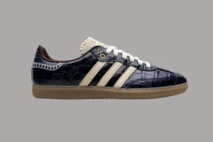 Adidas Samba x Wales Bonner - Navy Croc-Embossed / Gum Sole