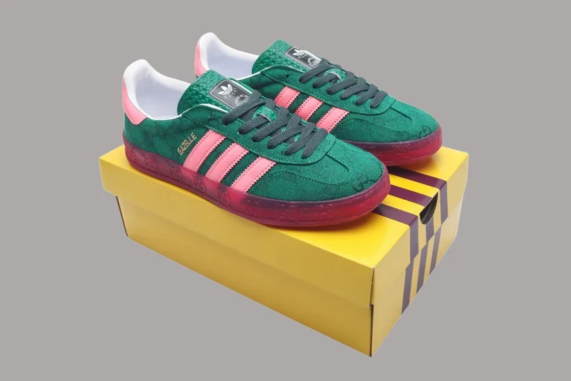 Adidas Gazelle Retro G - Pink & Green - Image 4