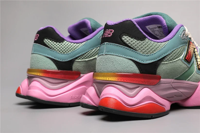 New Balance 9060 - Green / Pink - Image 3