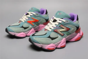 Alternative view of New Balance 9060 - Green / Pink