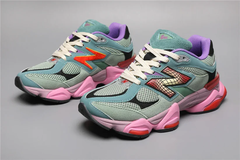 New Balance 9060 - Green / Pink - Image 2