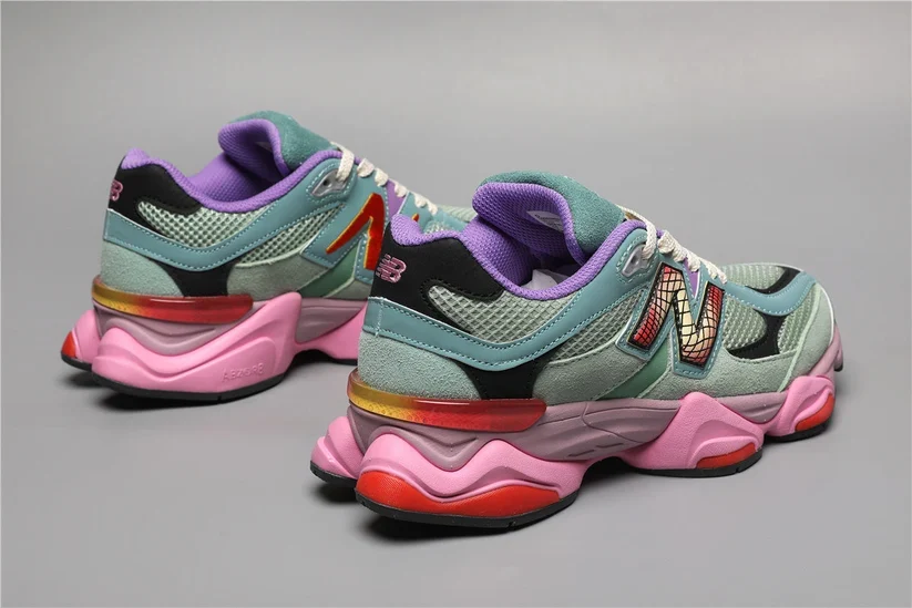 New Balance 9060 - Green / Pink - Image 7