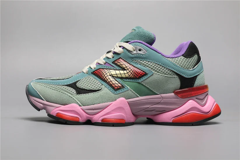 New Balance 9060 - Green / Pink - Image 5